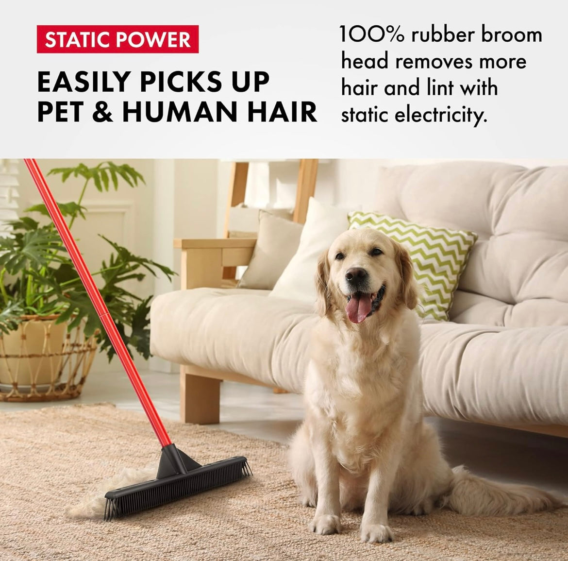 Virell™️ Adjustable Silicone Pet Hair Broom Cleaner