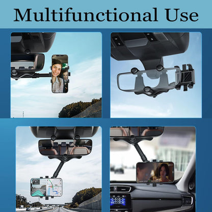 Virell™️ Rotatable & Adjustable Mirror Car Phone Holder