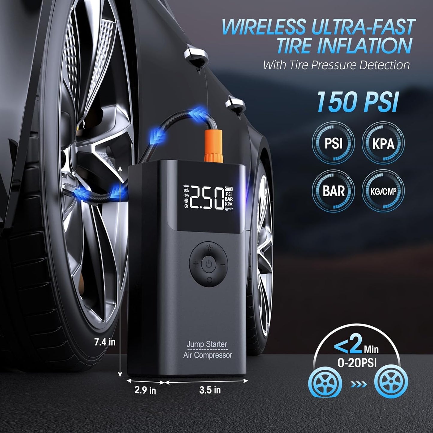 Virell™️ 4 in 1 Multifunctional Car Emergency Power Starter Kit