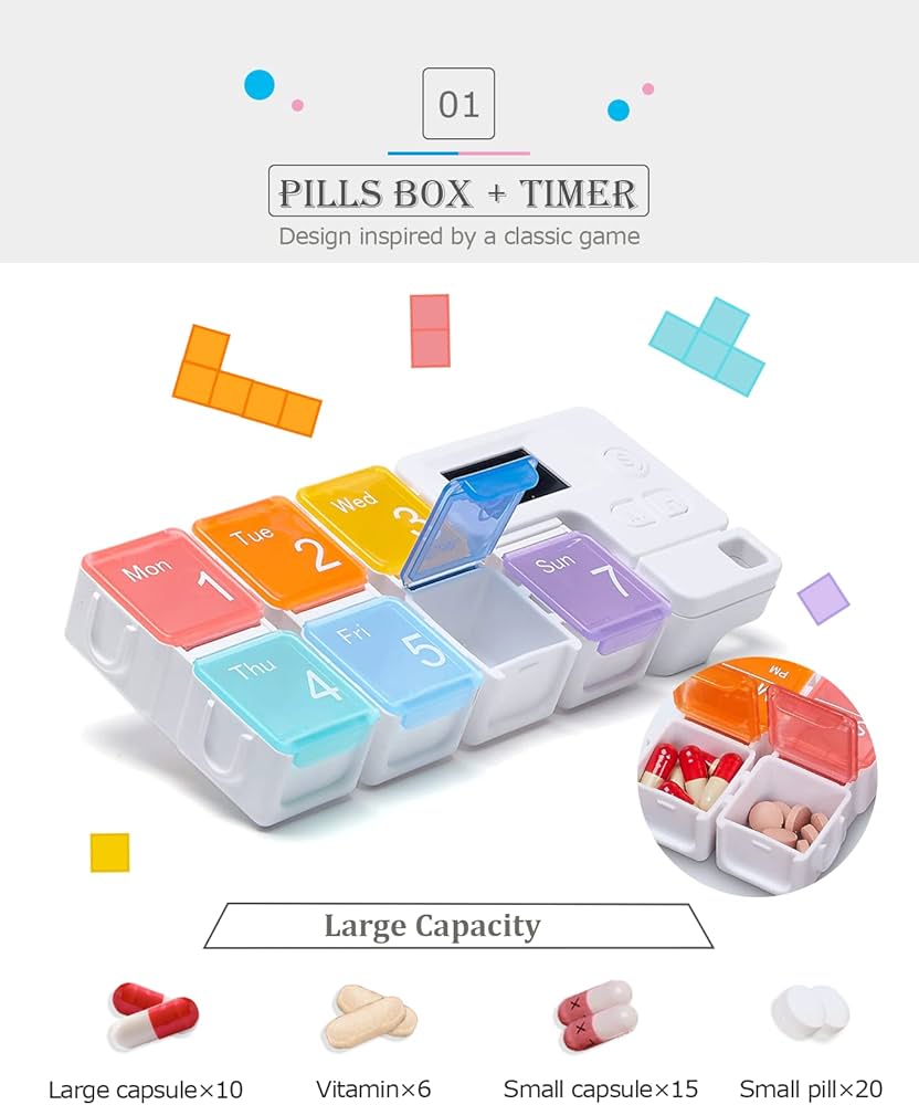Virell™️ Smart 7-Day Pill Alarm Reminder & Organizer Box