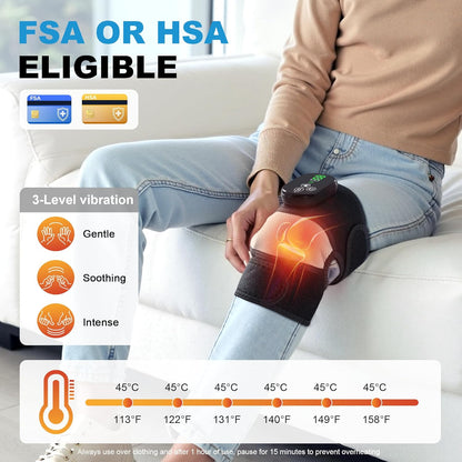 Virell™️ 3 in 1 Electric Knee, Shoulder & Hand Massager With Heat & Vibration