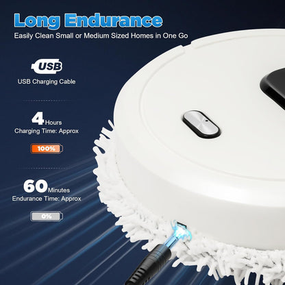 Virell™️ Smart Automatic Wet & Dry Mopping Robot Cleaner With Microfiber Towel
