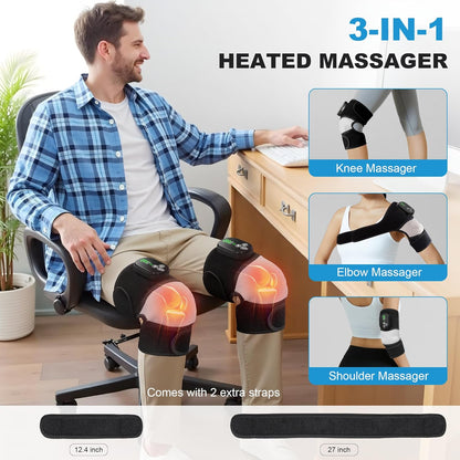 Virell™️ 3 in 1 Electric Knee, Shoulder & Hand Massager With Heat & Vibration