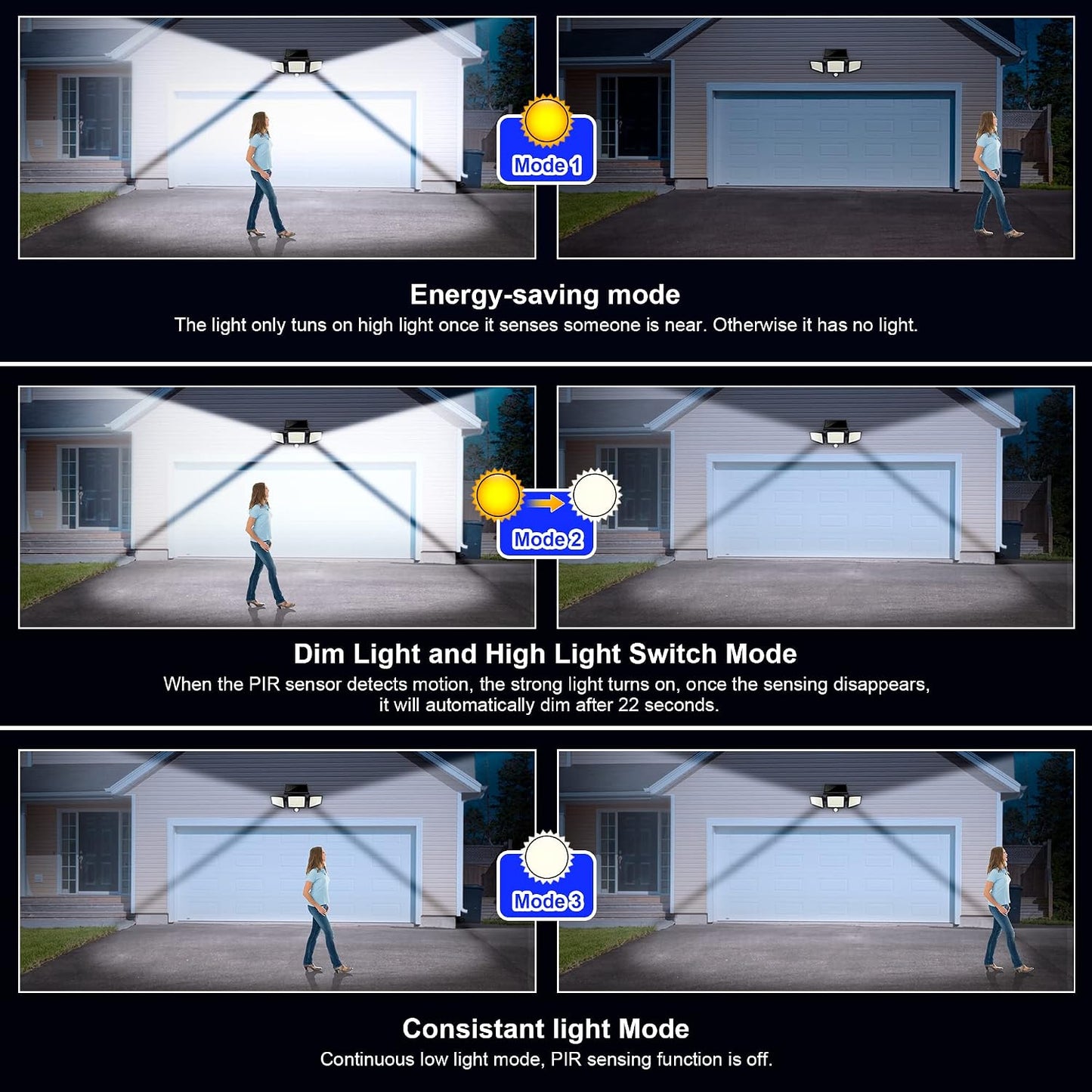 Virell™️ 2,500LM Powerful Solar Outdoor Wall Lights With Remote Control