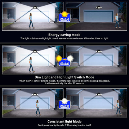 Virell™️ 2,500LM Powerful Solar Outdoor Wall Lights With Remote Control