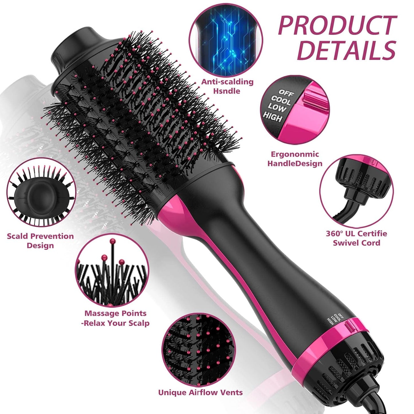 Virell™️ One Step Brand 4 in 1 Hair Dryer & Curler & Straightener & Volume Machine