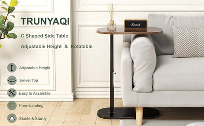 Virell™️ Adjustable Height & Rotatable Side Table