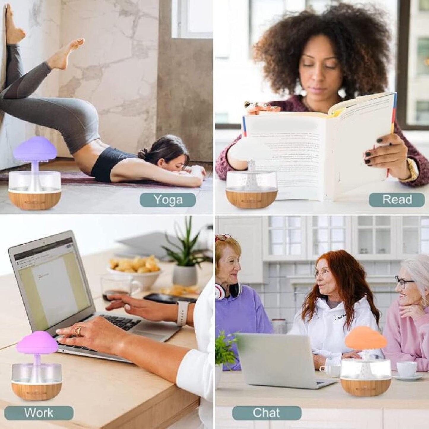 Virell™️ 2 In 1 Rain Cloud Night Humidifier Diffuser For Sleeping & Relaxing