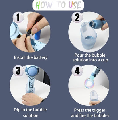 Virell™️ Kids Bubble Machine With LED & Light Music