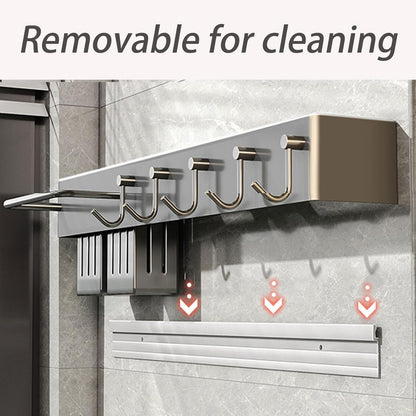 Virell™️ Stainless Steel Wall Kitchen Storage Organizer (65CM)