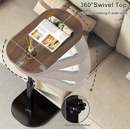 Virell™️ Adjustable Height & Rotatable Side Table