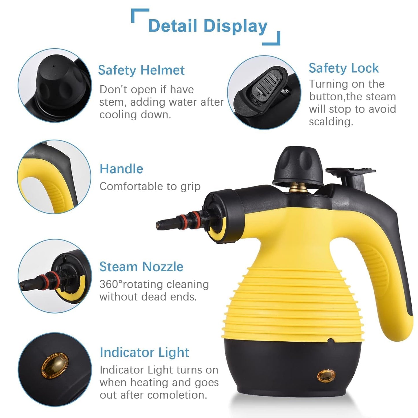 Virell™️ 9 in 1 Powerful Handheld High Temperature Steam Cleaner