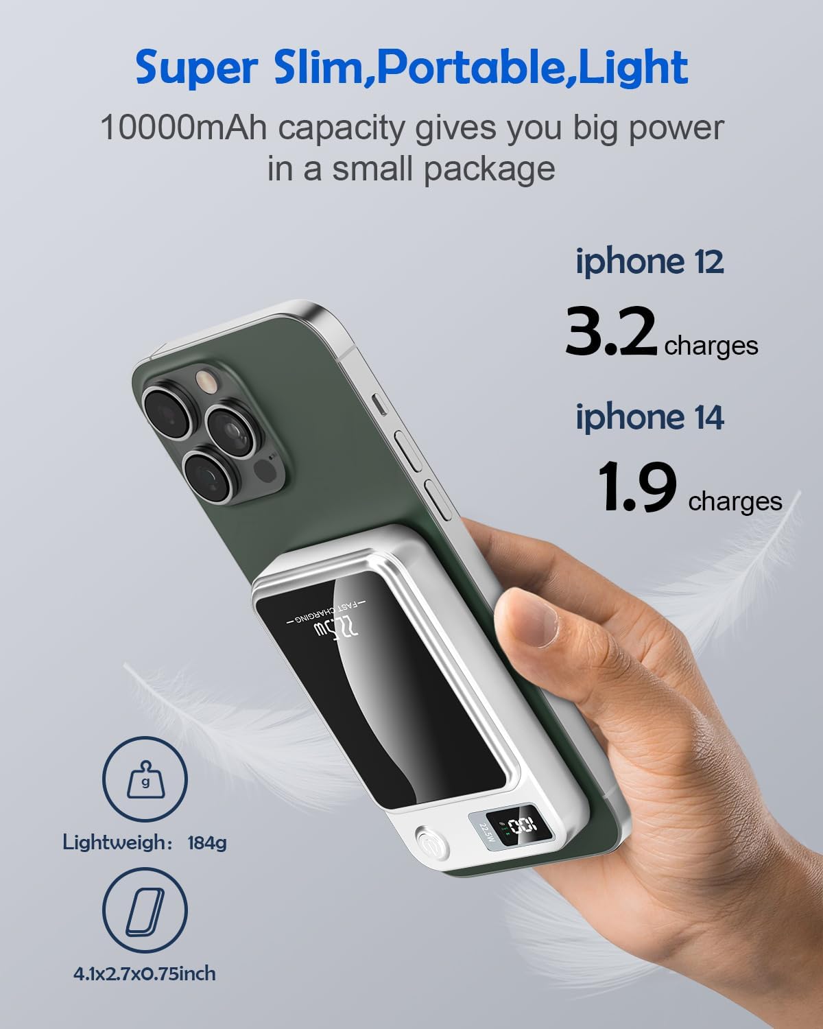 Virell™️ 10,000mAh Ultra Slim Wireless Fast Charging Power Bank