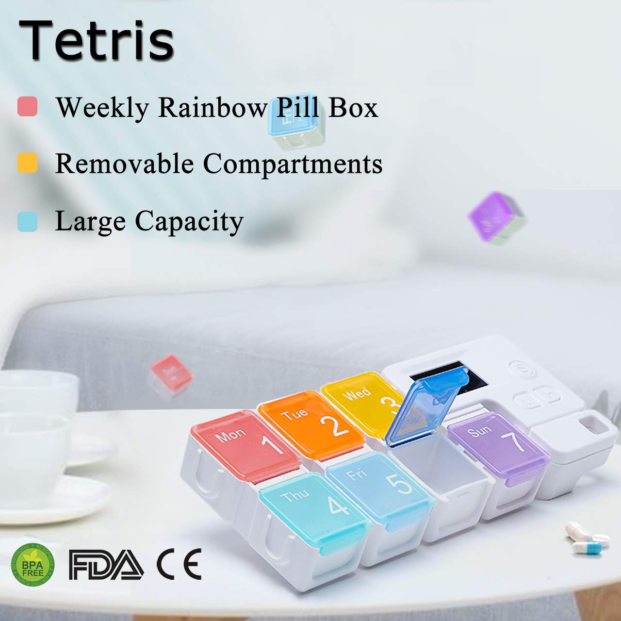 Virell™️ Smart 7-Day Pill Alarm Reminder & Organizer Box