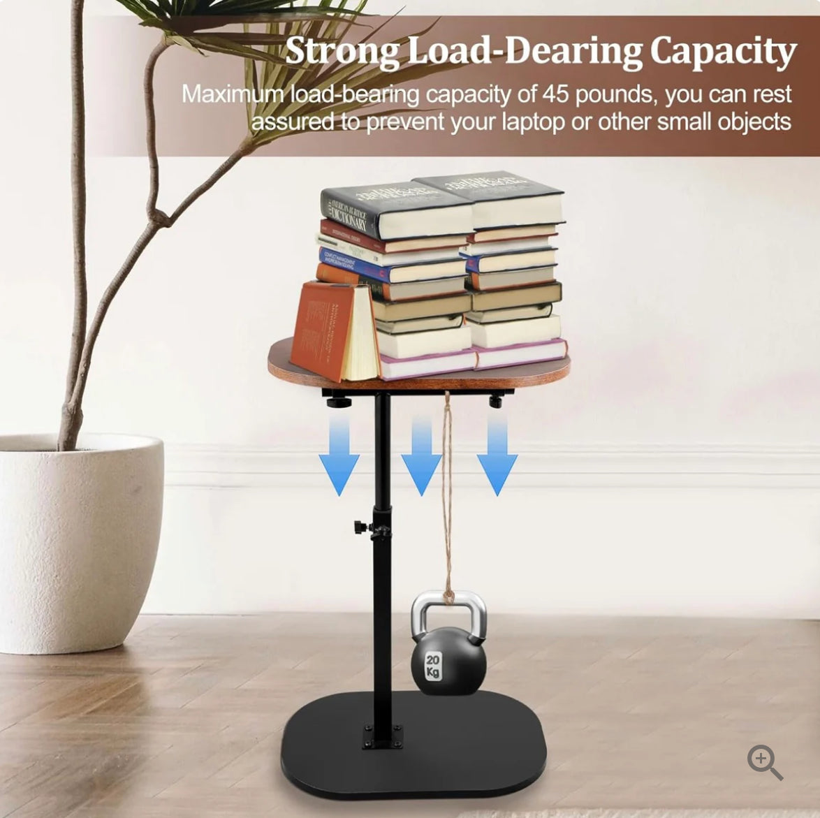 Virell™️ Adjustable Height & Rotatable Side Table