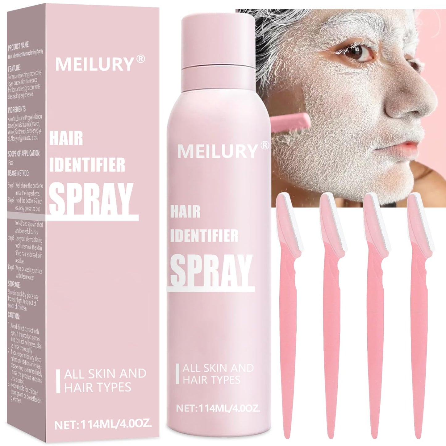 Virell™️ Hair Identifier Spray Remover With 4 Razors (114ML)