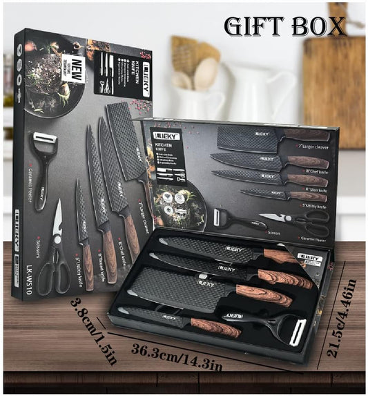 Virell™️ Professional Stainless Cooking Knives Set (6 Pieces)