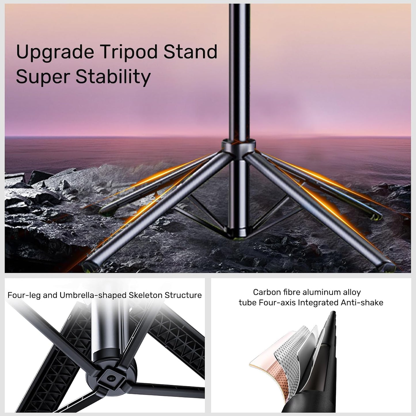 Virell™️ 360° Smart Creator Tripod Selfie With 2 Ring Lights & Wireless Remote