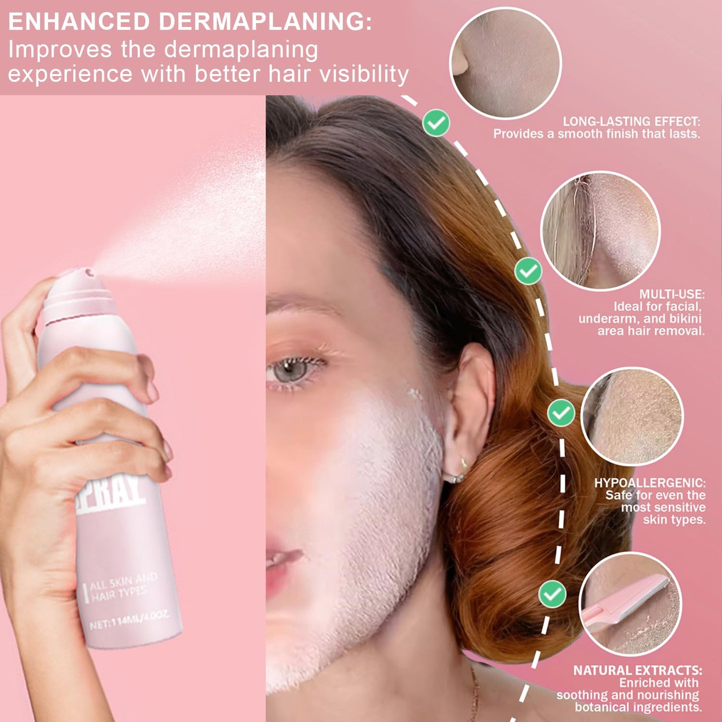 Virell™️ Hair Identifier Spray Remover With 4 Razors (114ML)