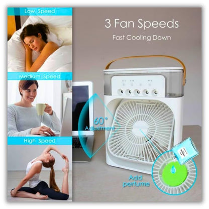 Virell™️ Air Cooling Ice Fan With 3 Wind Speeds & 7 Lights
