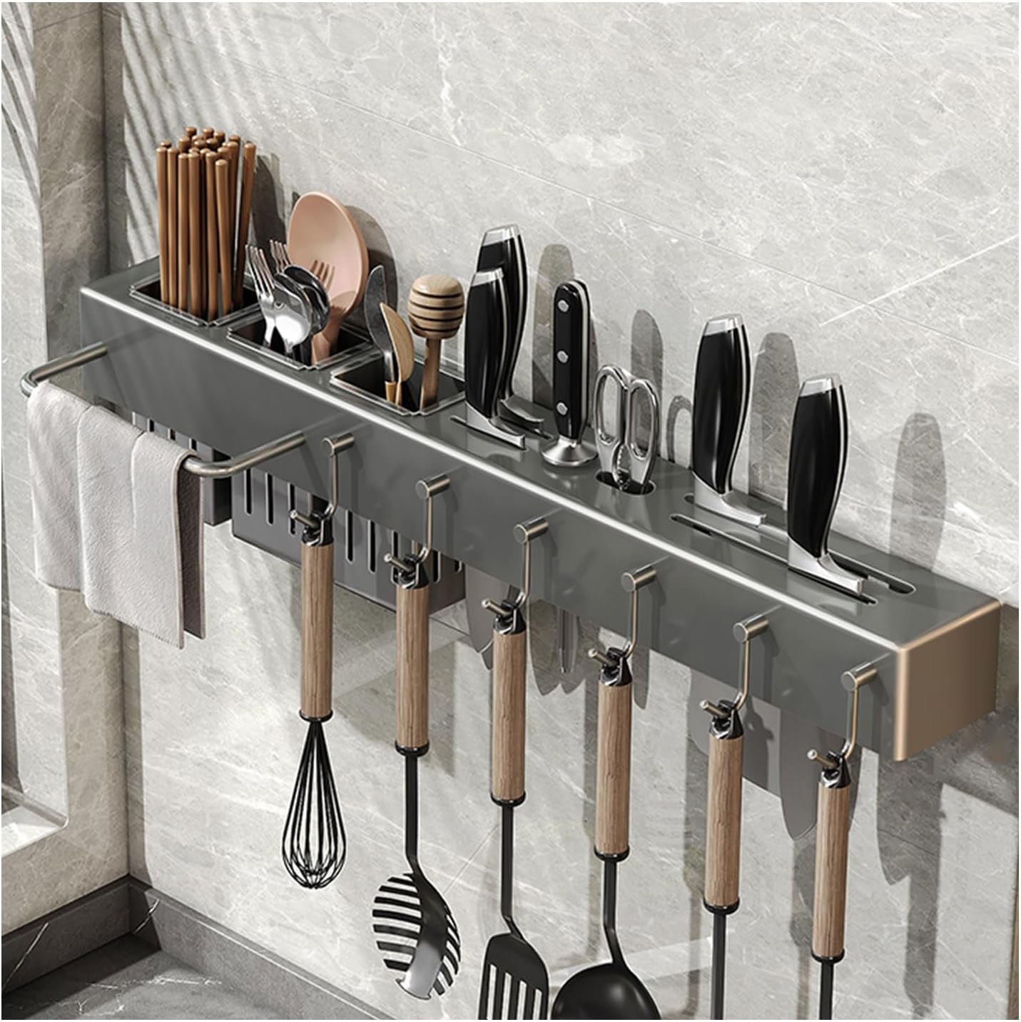 Virell™️ Stainless Steel Wall Kitchen Storage Organizer (65CM)